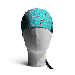 WooCaps Say Cheese Scrub Cap Front View