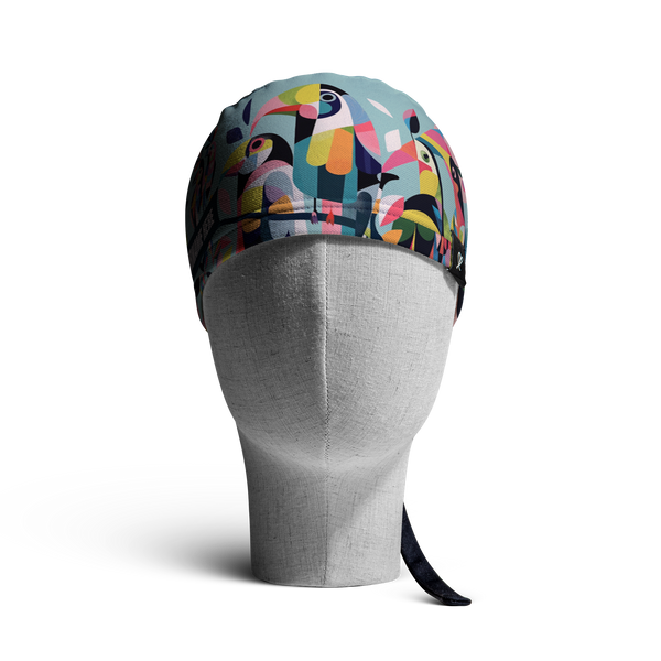 The "Feathers" Semi-Custom Skull Cap Front