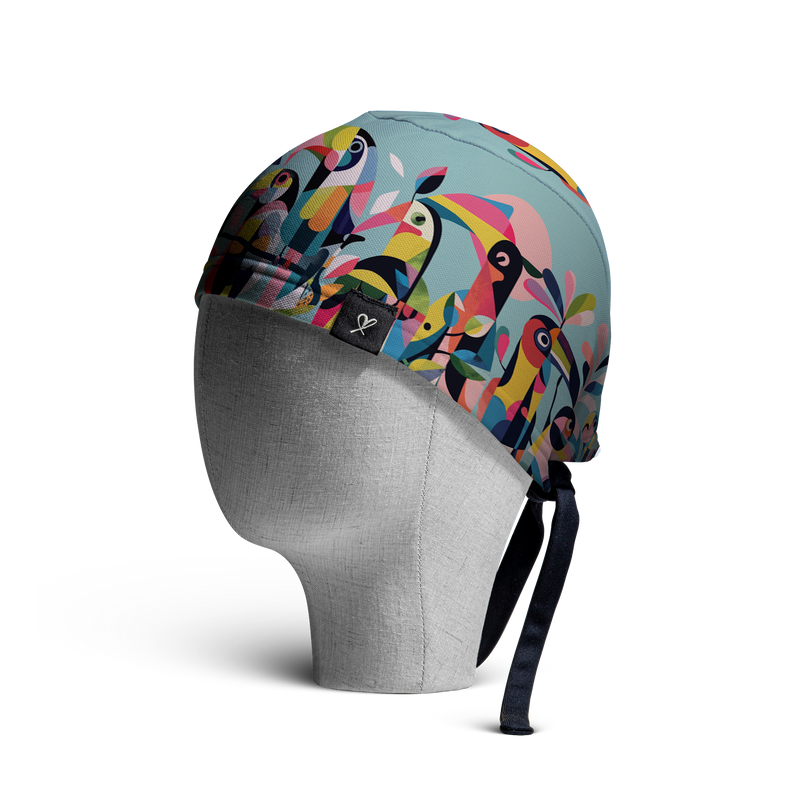 The "Feathers" Semi-Custom Skull Cap Side B