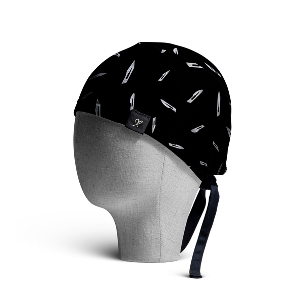 The "Debris" Semi-Custom Black Skull Cap  Side