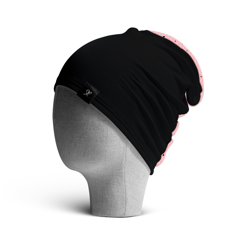 The Inverted Tic Tac Toe, loose beanie, side