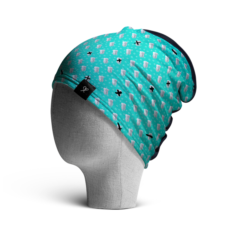 The Swapped Tic Tac Toe WooCap, loose beanie, side